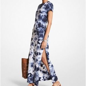 Tie Dye Organic Cotton Blend T-Shirt Dress